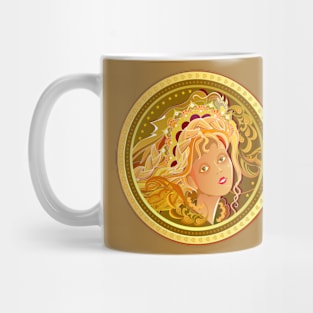 Medallion with fairies head with fairies head Mug